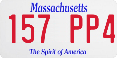 MA license plate 157PP4