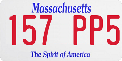 MA license plate 157PP5