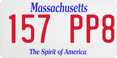MA license plate 157PP8