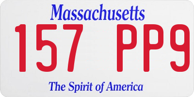 MA license plate 157PP9