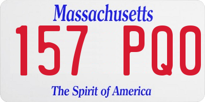 MA license plate 157PQ0