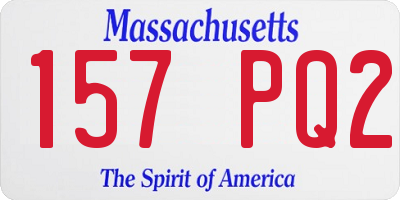 MA license plate 157PQ2