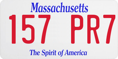 MA license plate 157PR7