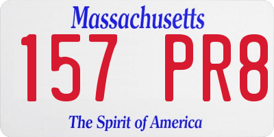 MA license plate 157PR8