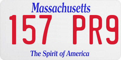 MA license plate 157PR9
