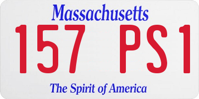 MA license plate 157PS1