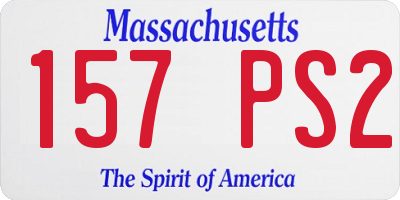MA license plate 157PS2