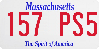 MA license plate 157PS5
