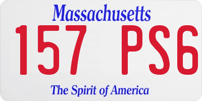 MA license plate 157PS6