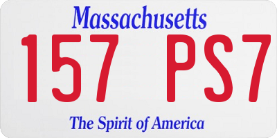 MA license plate 157PS7