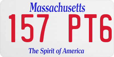 MA license plate 157PT6
