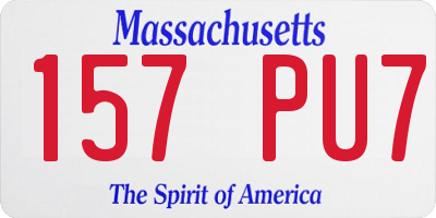 MA license plate 157PU7