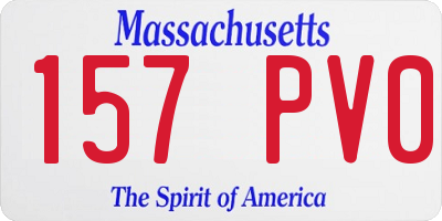 MA license plate 157PV0