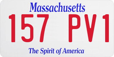 MA license plate 157PV1
