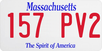 MA license plate 157PV2
