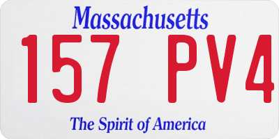 MA license plate 157PV4