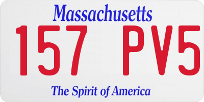 MA license plate 157PV5