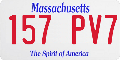 MA license plate 157PV7