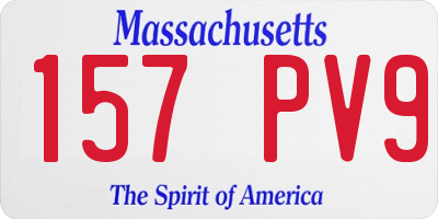 MA license plate 157PV9