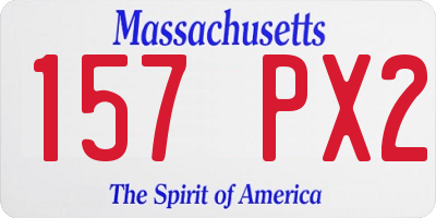 MA license plate 157PX2
