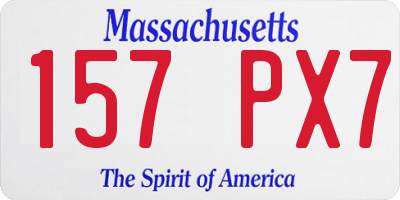 MA license plate 157PX7