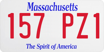 MA license plate 157PZ1