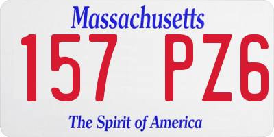 MA license plate 157PZ6