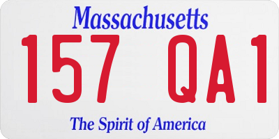 MA license plate 157QA1