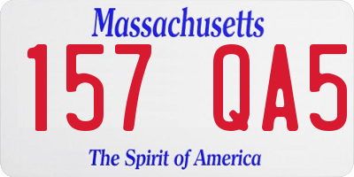 MA license plate 157QA5