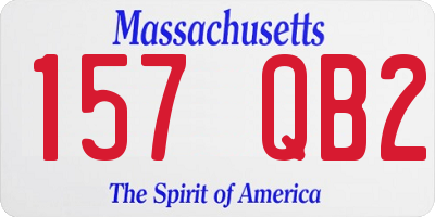 MA license plate 157QB2