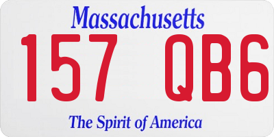 MA license plate 157QB6