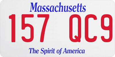 MA license plate 157QC9