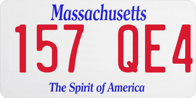 MA license plate 157QE4