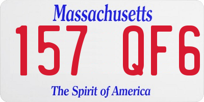 MA license plate 157QF6