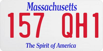 MA license plate 157QH1