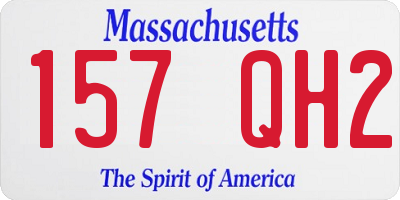 MA license plate 157QH2