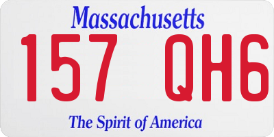 MA license plate 157QH6