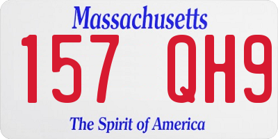 MA license plate 157QH9