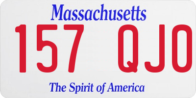MA license plate 157QJ0