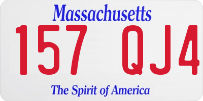MA license plate 157QJ4