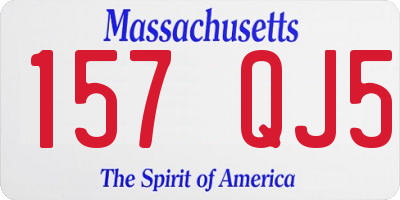 MA license plate 157QJ5