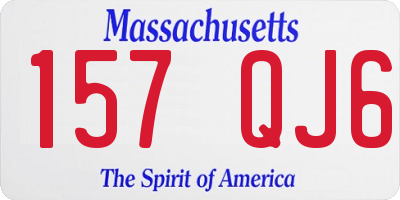 MA license plate 157QJ6