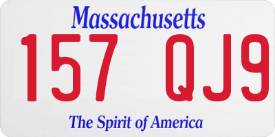 MA license plate 157QJ9
