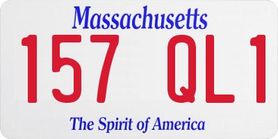 MA license plate 157QL1