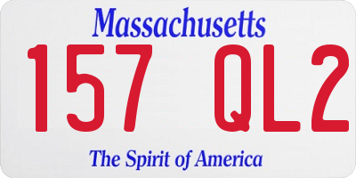 MA license plate 157QL2