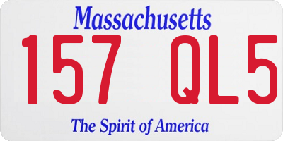 MA license plate 157QL5