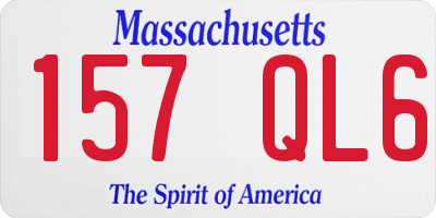 MA license plate 157QL6