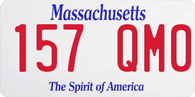 MA license plate 157QM0