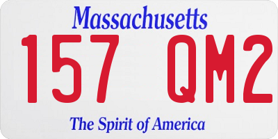 MA license plate 157QM2