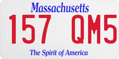 MA license plate 157QM5
